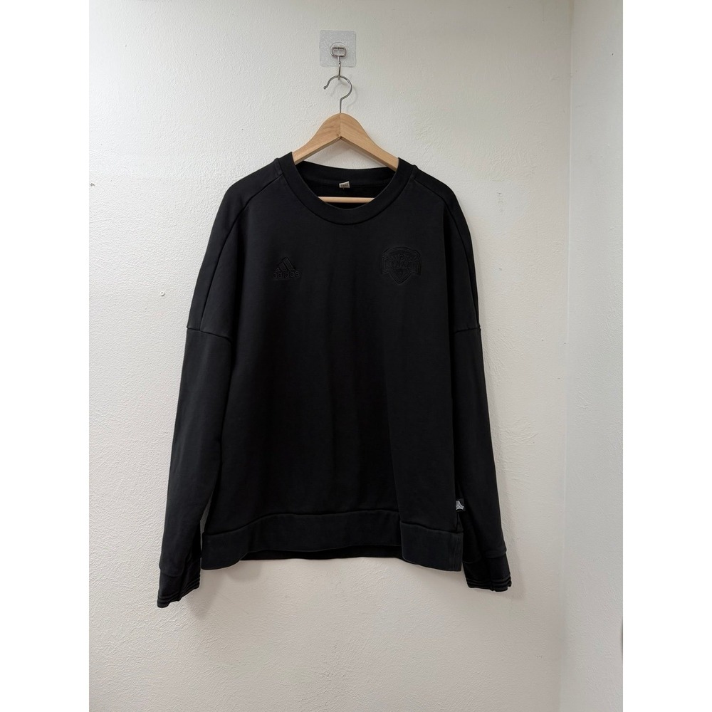 Adidas Houston Dynamo Black Crewneck Sweatshirt Pullover Size M CE4025
